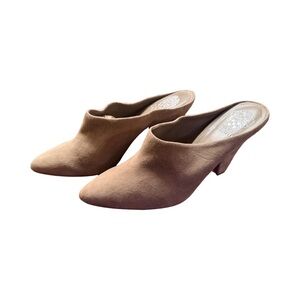 Vince Camuto Taupe Suede Slip-On Mules-Size 10 NWOT